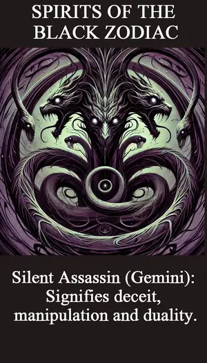 Gemini Black Zodiac Silent Assassin with masked figure image