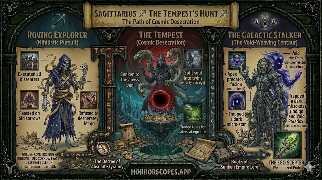 sagittarius - infographic showing the descent