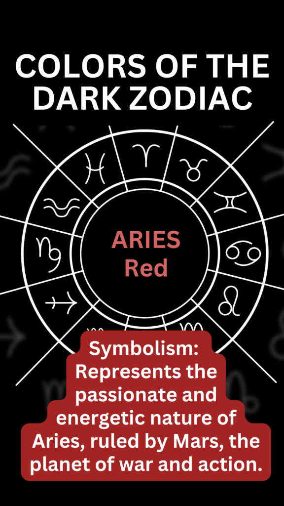 Aries dark zodiac colors