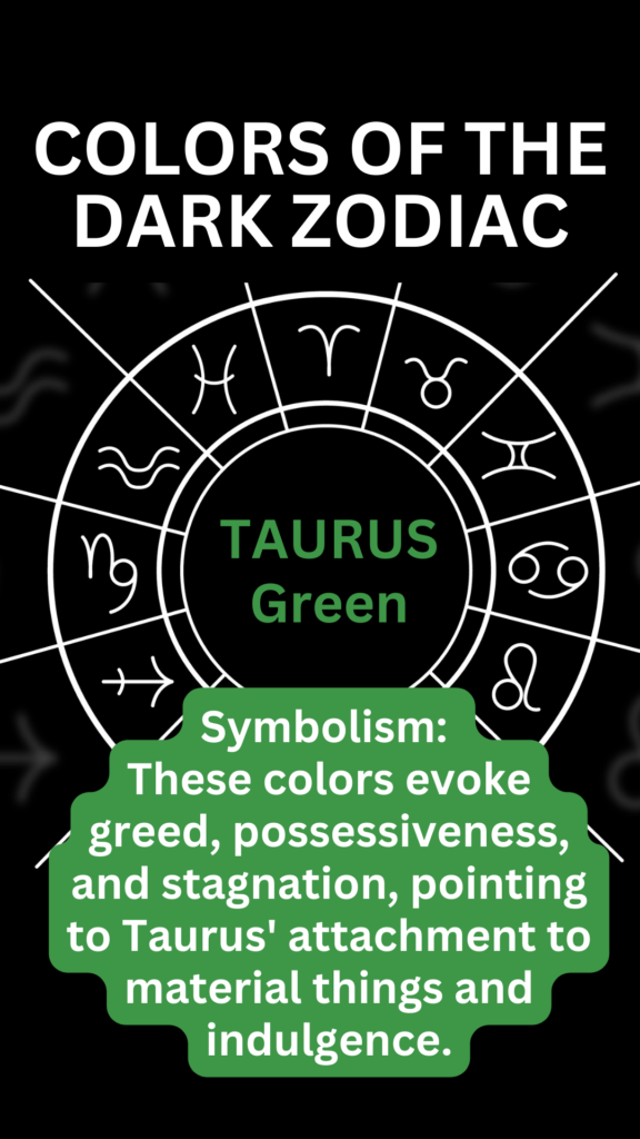 Taurus dark zodiac colors