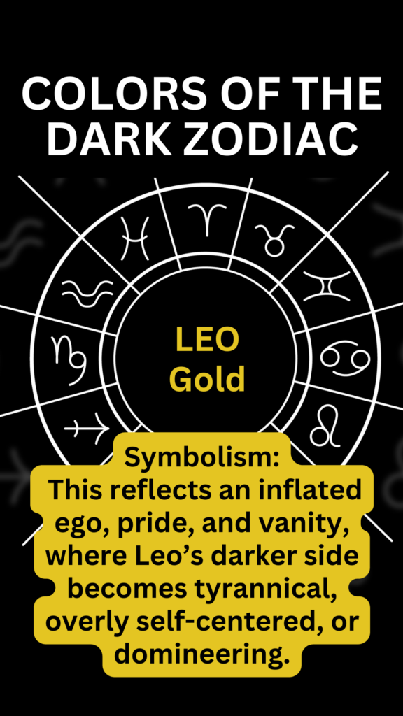 Leo zodiac colours