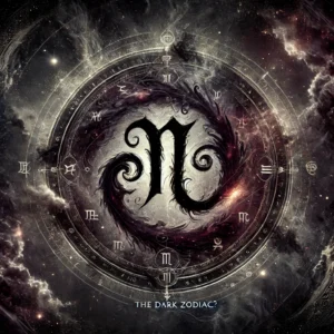Dark Zodiac Archetypes featuring symbolic representations of each zodiac sign's shadow side, including powerful forces like Aries’ Tyrant and Pisces’ Sword.