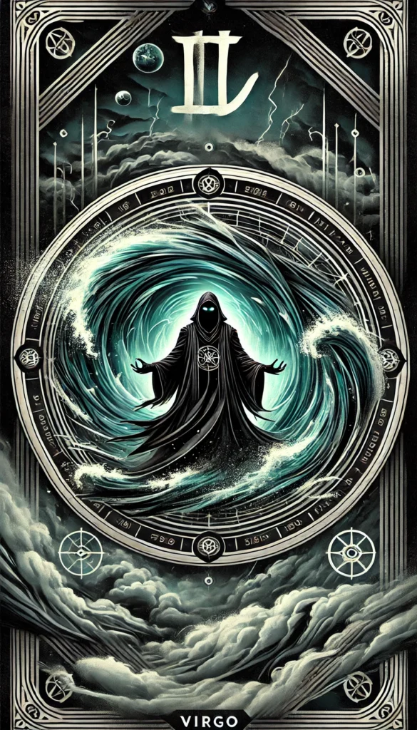 the mystical and powerful image representing Virgo's Black Zodiac spirit, "The Maelstrom.