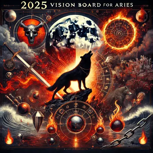 2025 vision board for aries montage