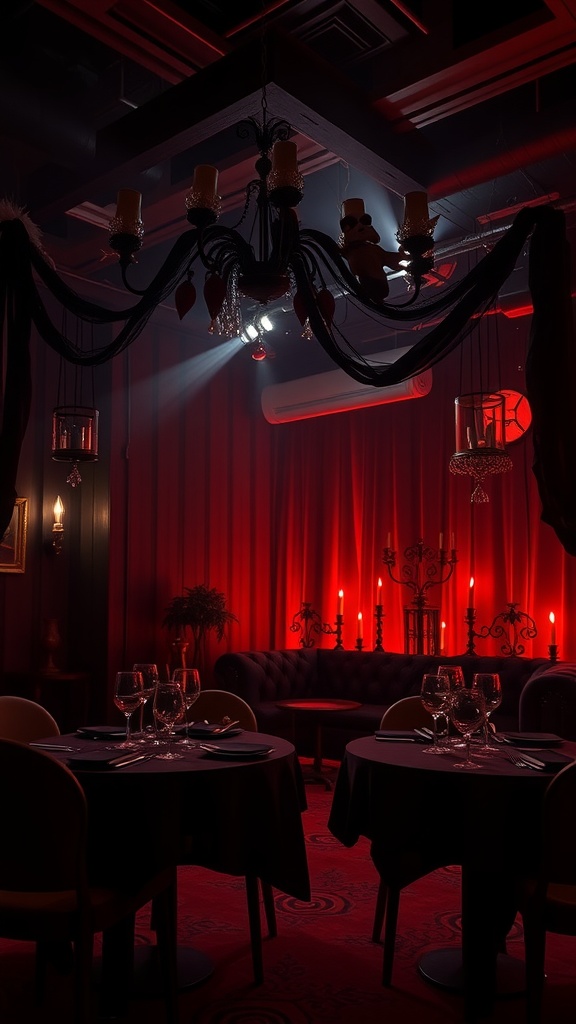 black and red themed party