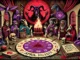 april fools astrology - A jester beneath fractured constellations and dual moons.