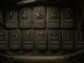 all of the black zodiac tablets etched into the stone walls of the cavern