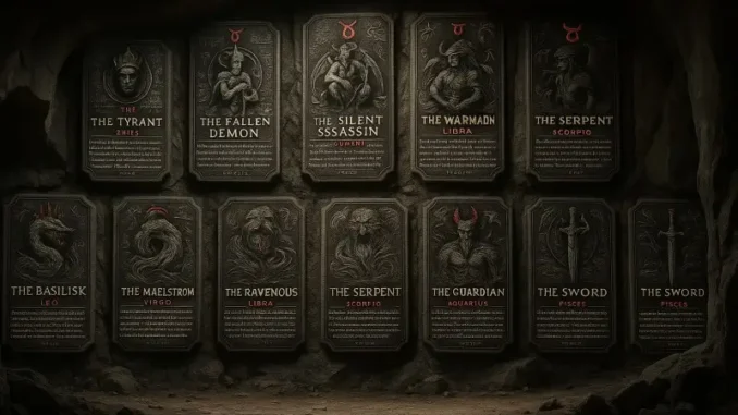 black-zodiac-tablets all of the black zodiac tablets etched into the stone walls of the cavern