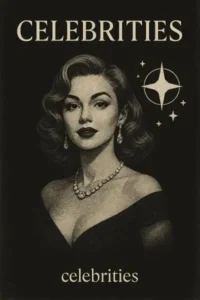 A lone celebrity figure beneath starlight and constellations, symbolizing the zodiac signs of celebrities.