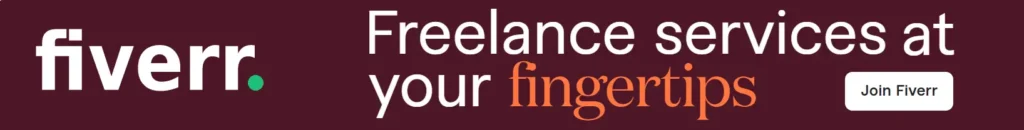 fiverr - freelance services at your fingertips. banner advert