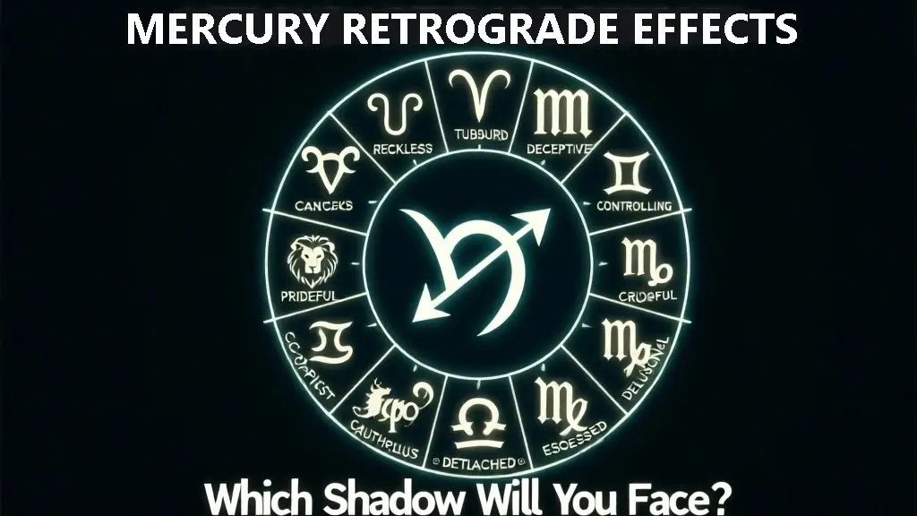 Mercury retrograde effects by zodiac sign shadow traits dark astrology wheel