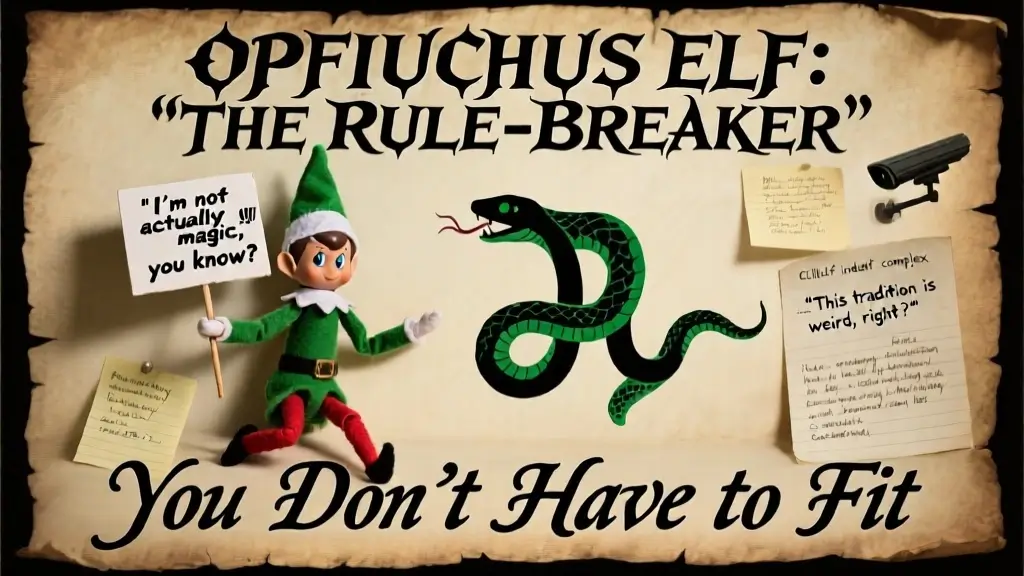 Ophiuchus the rule breaker scenario with protest sign meta commentary fourth wall breaking