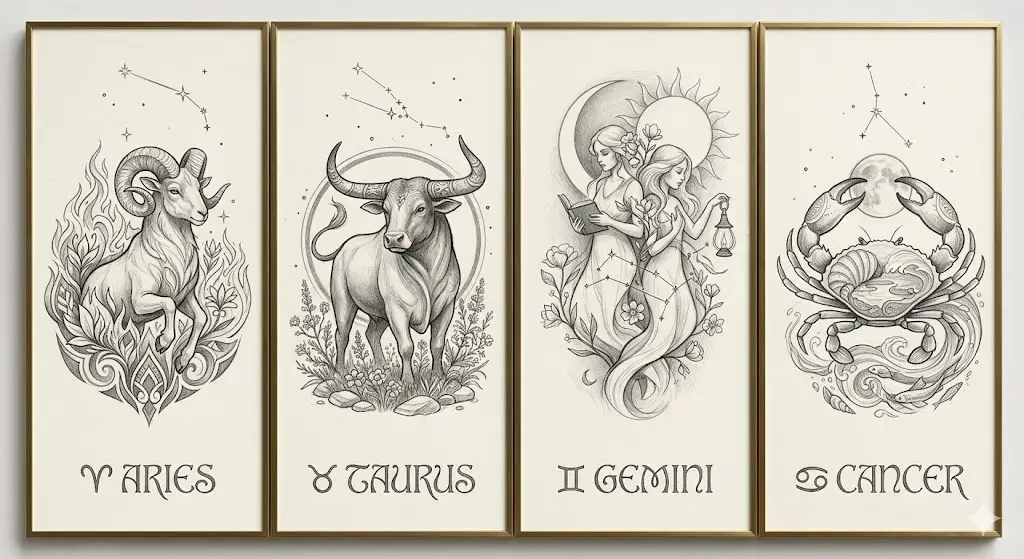 aries, taurus, gemini and cancer
