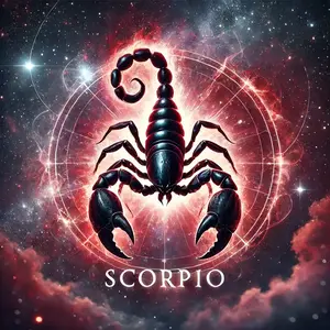 image in the stars with a scorpio