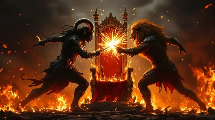 Aries Leo throne war power struggle